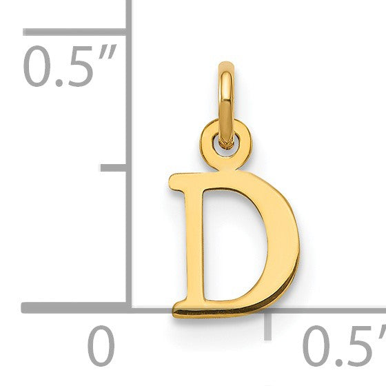 14ky Cutout Letter D Initial Pendant
