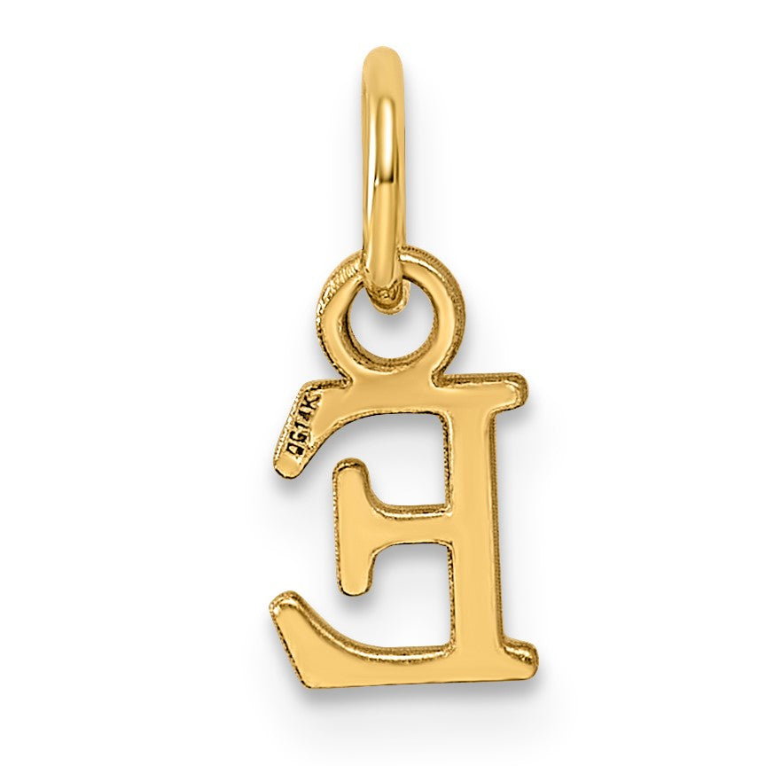 14ky Cutout Letter E Initial Pendant