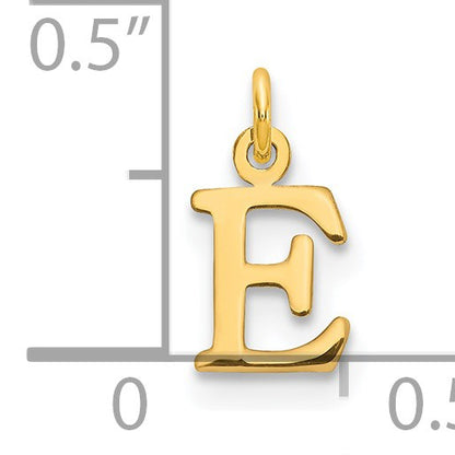 14ky Cutout Letter E Initial Pendant
