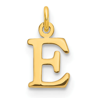 14ky Cutout Letter E Initial Pendant