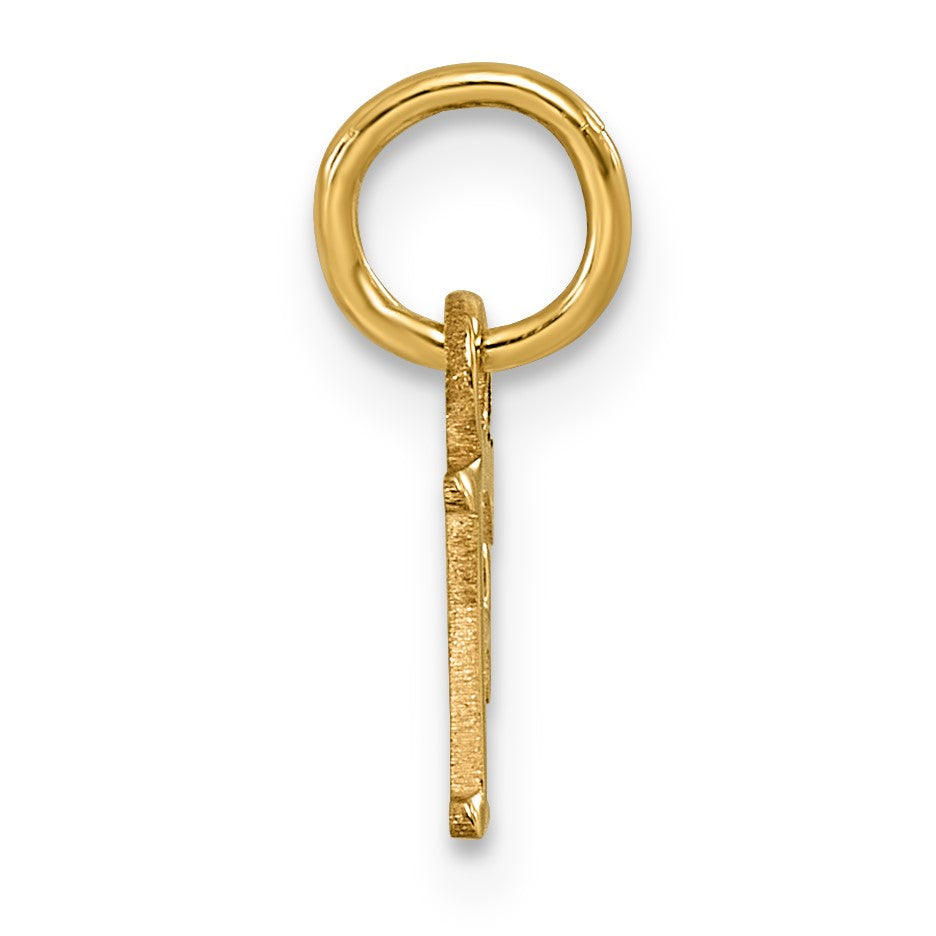 14ky Cutout Letter F Initial Pendant