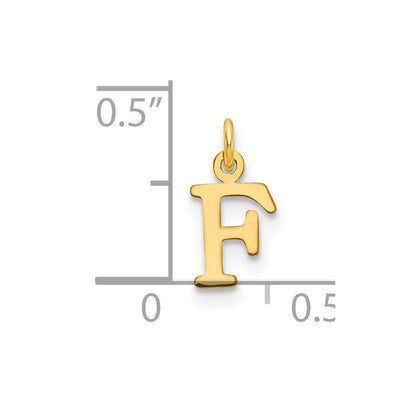 14ky Cutout Letter F Initial Pendant