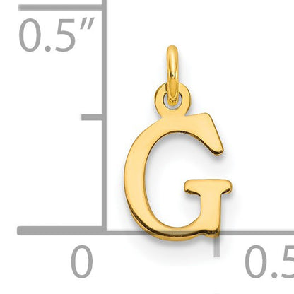 14ky Cutout Letter G Initial Pendant