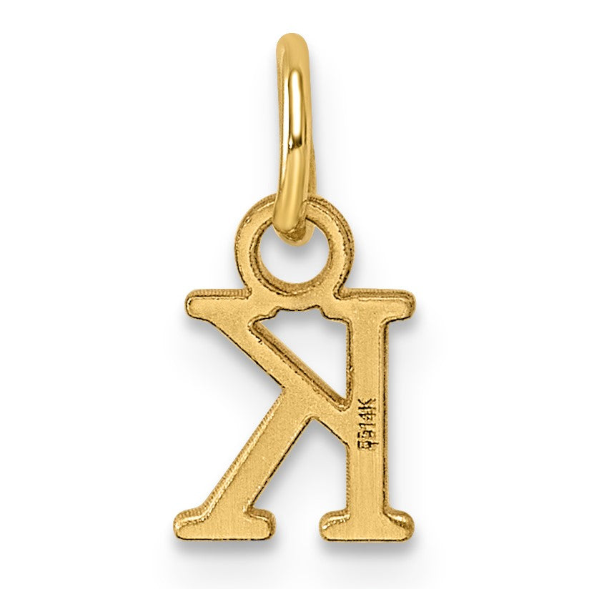 14ky Cutout Letter K Initial Pendant