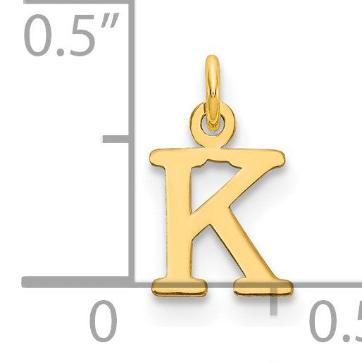 14ky Cutout Letter K Initial Pendant