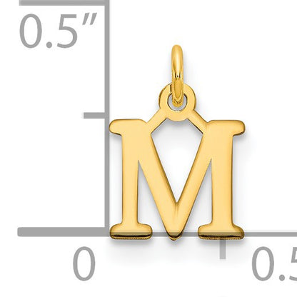 14ky Cutout Letter M Initial Pendant
