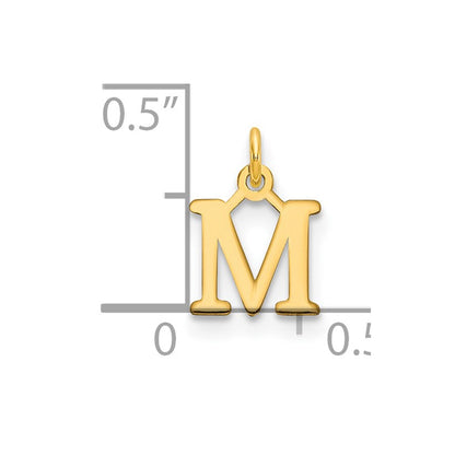 14ky Cutout Letter M Initial Pendant