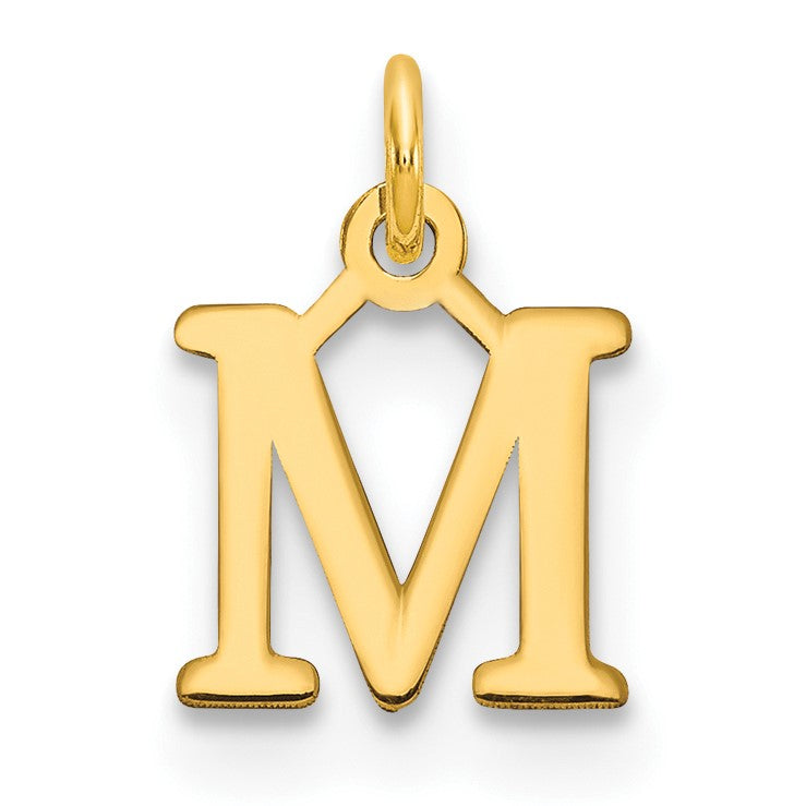 14ky Cutout Letter M Initial Pendant