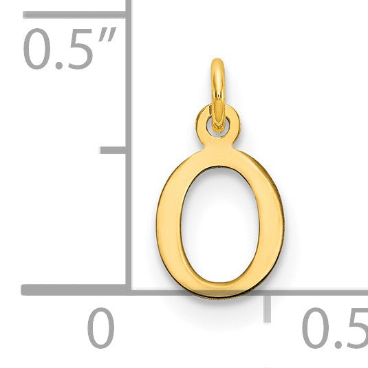 14ky Cutout Letter O Initial Pendant