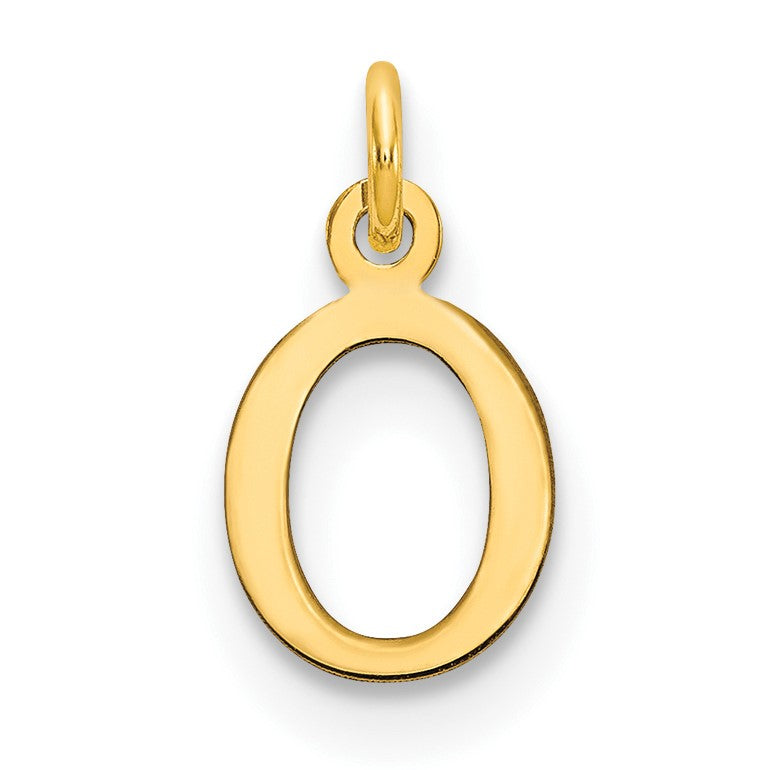 14ky Cutout Letter O Initial Pendant