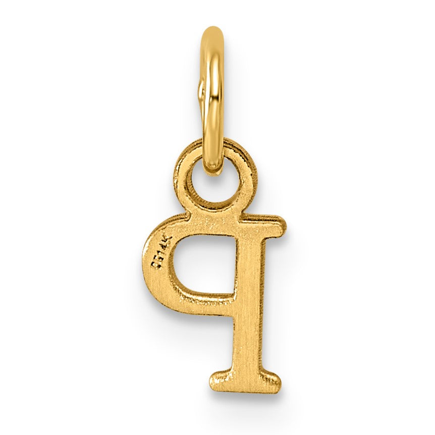 14ky Cutout Letter P Initial Pendant