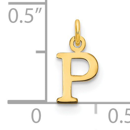 14ky Cutout Letter P Initial Pendant