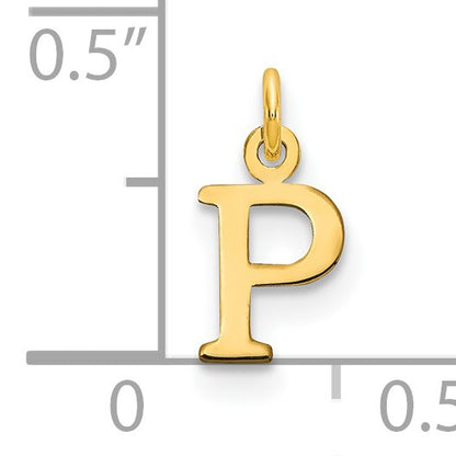 14ky Cutout Letter P Initial Pendant