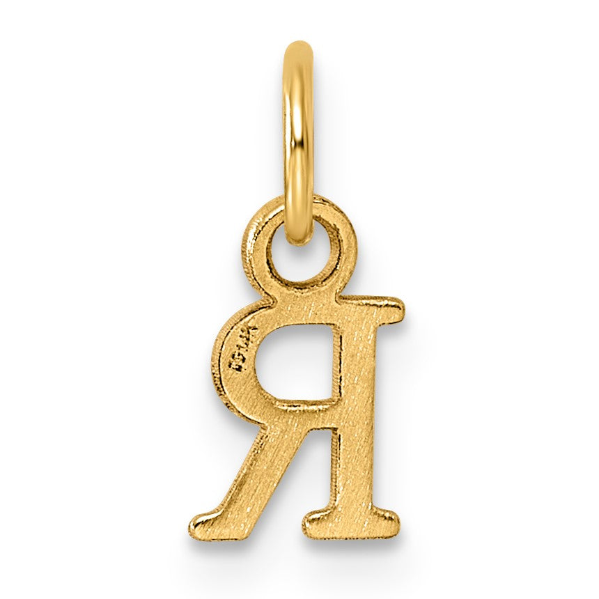 14k Rose Gold Cutout Letter R Initial Pendant