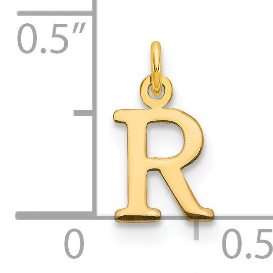14ky Cutout Letter R Initial Pendant