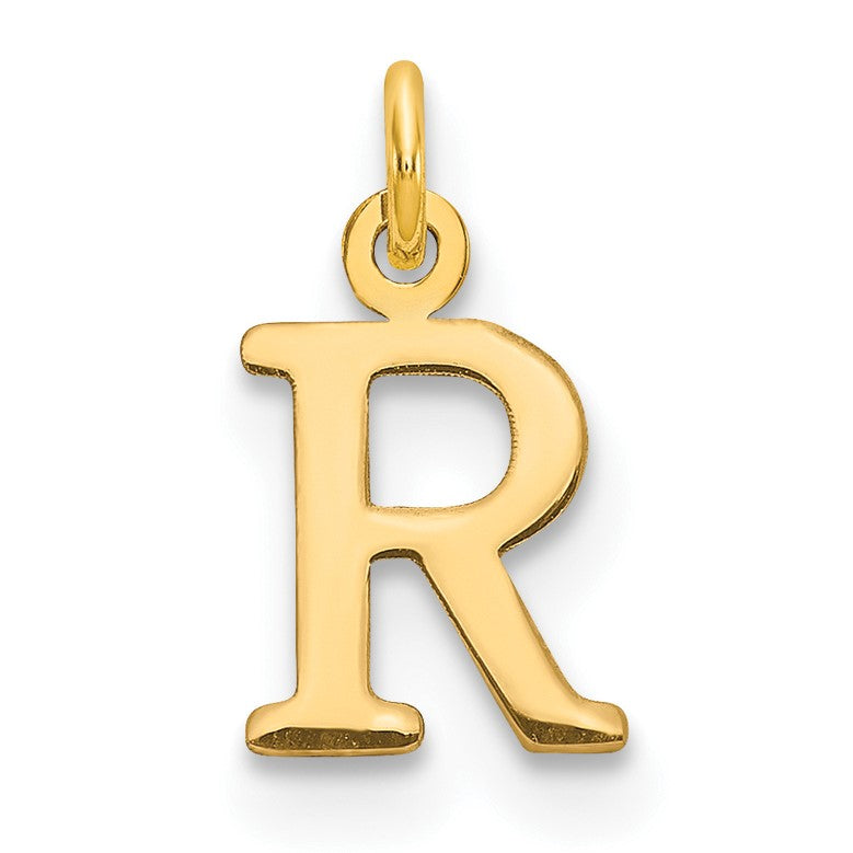 14k Rose Gold Cutout Letter R Initial Pendant