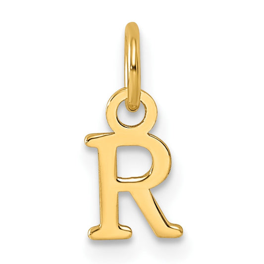 14ky Cutout Letter R Initial Pendant