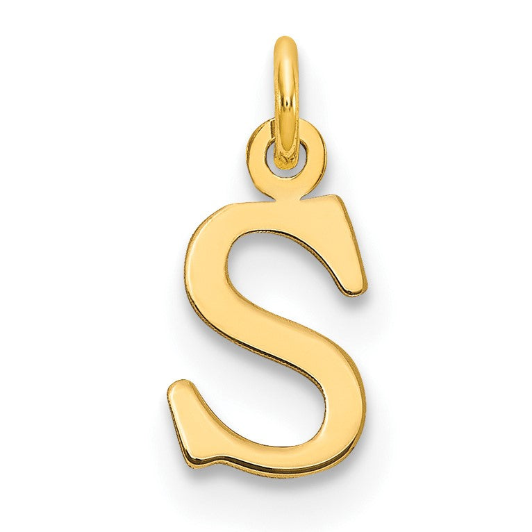 14ky Cutout Letter S Initial Pendant