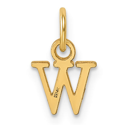 14ky Cutout Letter W Initial Pendant