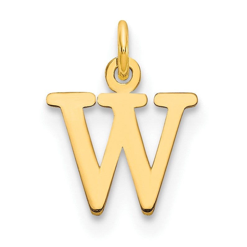 14ky Cutout Letter W Initial Pendant