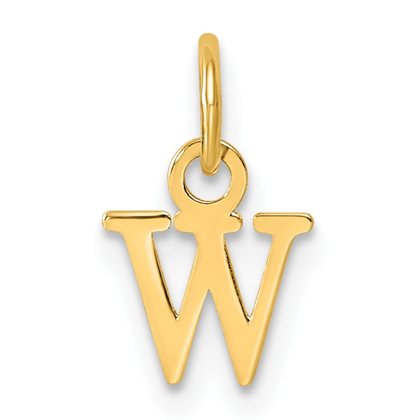 14ky Cutout Letter W Initial Pendant