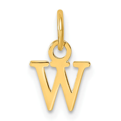 14ky Cutout Letter W Initial Pendant