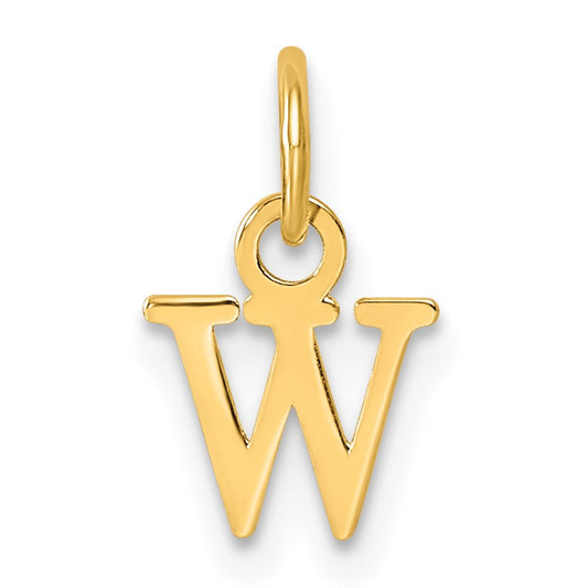 14ky Cutout Letter W Initial Pendant