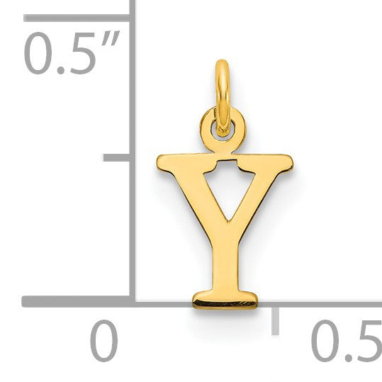 14ky Cutout Letter Y Initial Pendant