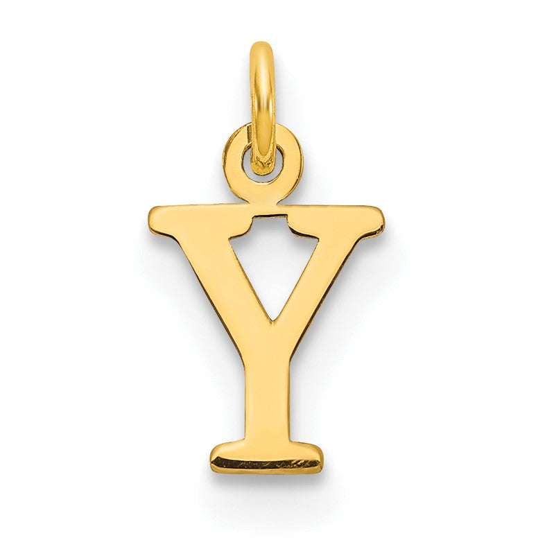 14ky Cutout Letter Y Initial Pendant