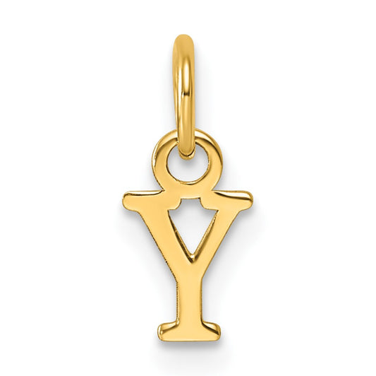 14ky Cutout Letter Y Initial Pendant
