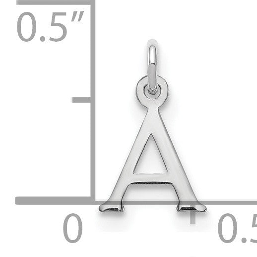 14kw Cutout Letter A Initial Pendant