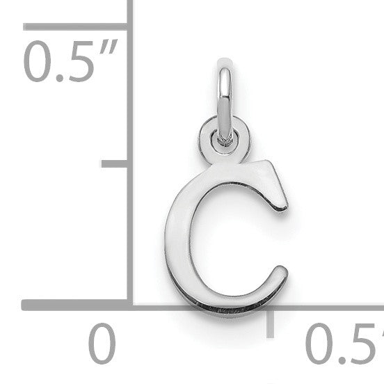 14kw Cutout Letter C Initial Pendant