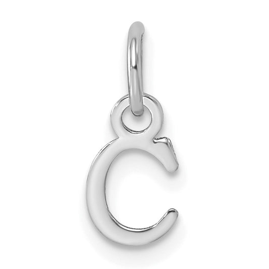 14kw Cutout Letter C Initial Pendant