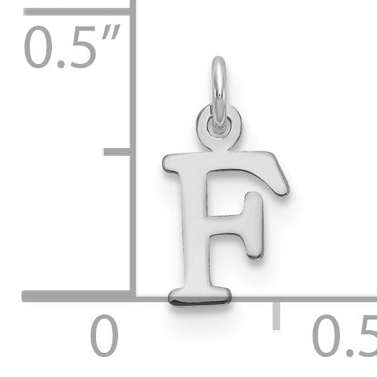 14kw Cutout Letter F Initial Pendant