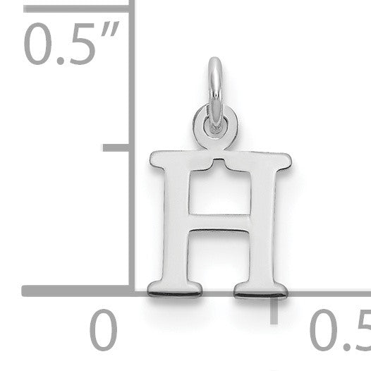 14kw Cutout Letter H Initial Pendant