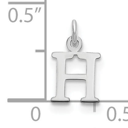14kw Cutout Letter H Initial Pendant