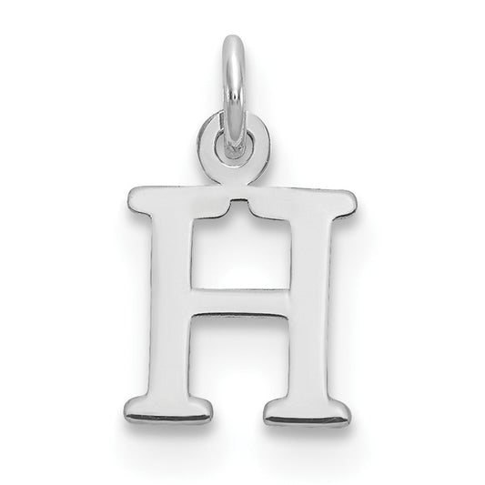 14kw Cutout Letter H Initial Pendant