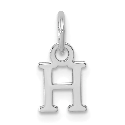 14kw Cutout Letter H Initial Pendant