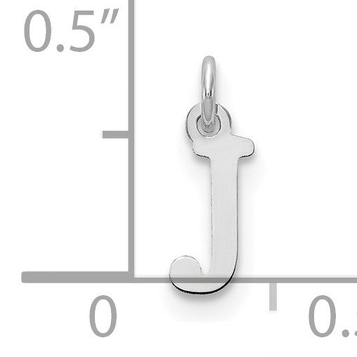 14kw Cutout Letter J Initial Pendant