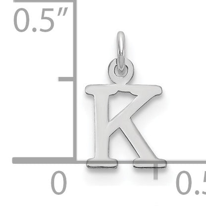 14kw Cutout Letter K Initial Pendant
