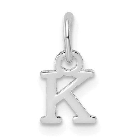 14kw Cutout Letter K Initial Pendant