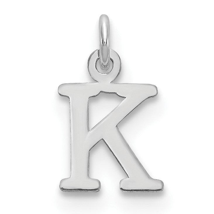 14kw Cutout Letter K Initial Pendant
