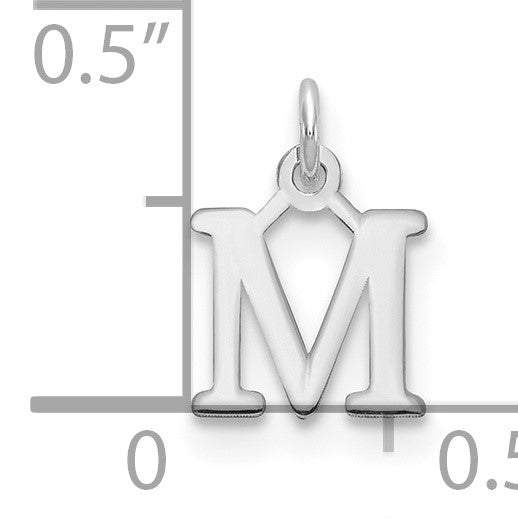 14kw Cutout Letter M Initial Pendant