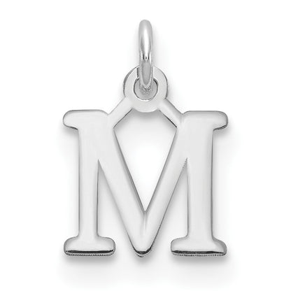14kw Cutout Letter M Initial Pendant