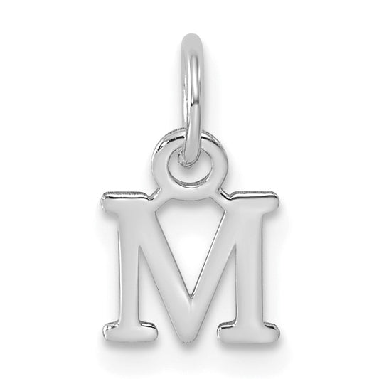 14kw Cutout Letter M Initial Pendant