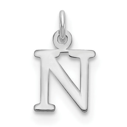 14kw Cutout Letter N Initial Pendant