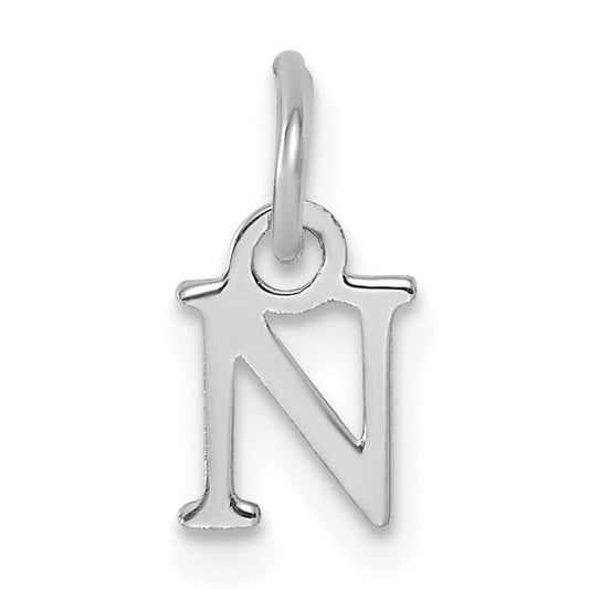 14kw Cutout Letter N Initial Pendant