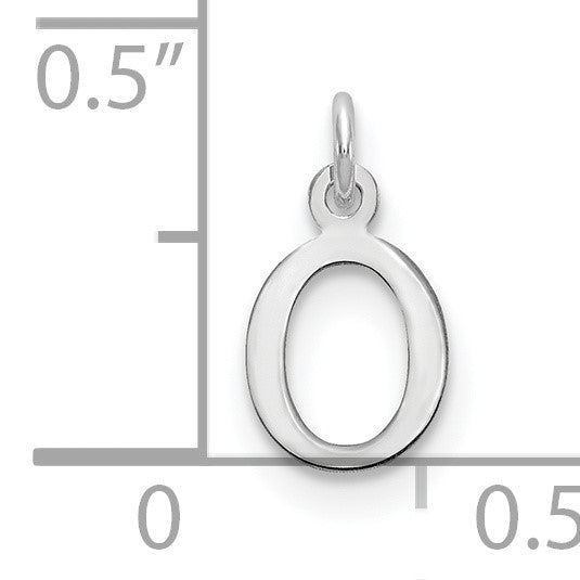 14kw Cutout Letter O Initial Pendant