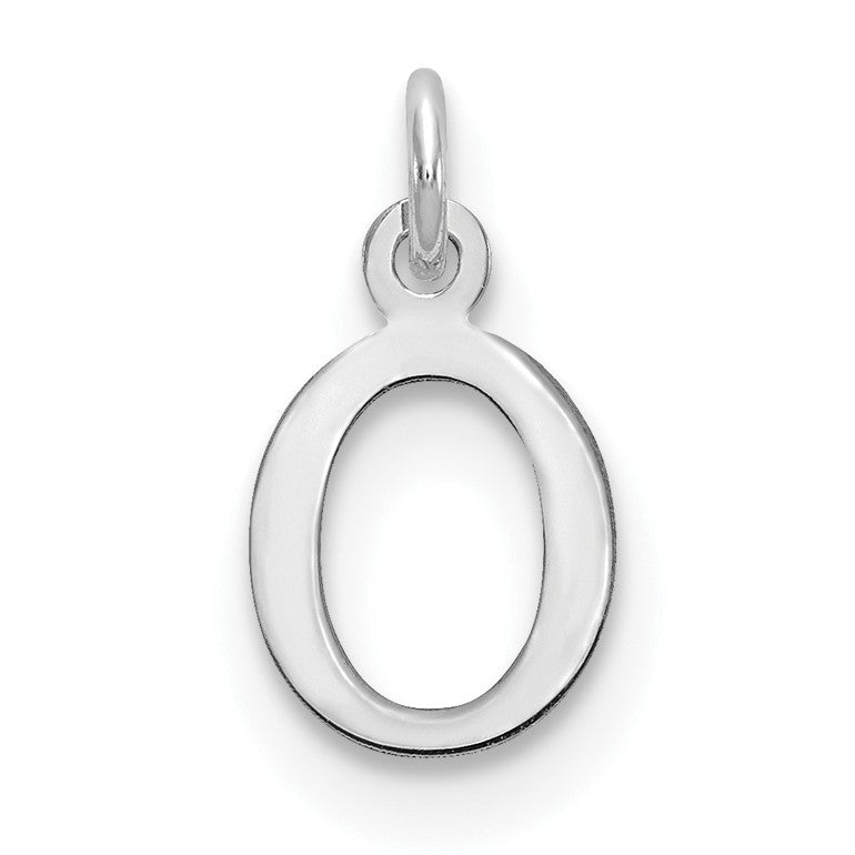14kw Cutout Letter O Initial Pendant