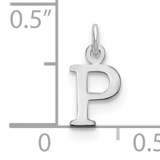 14kw Cutout Letter P Initial Pendant